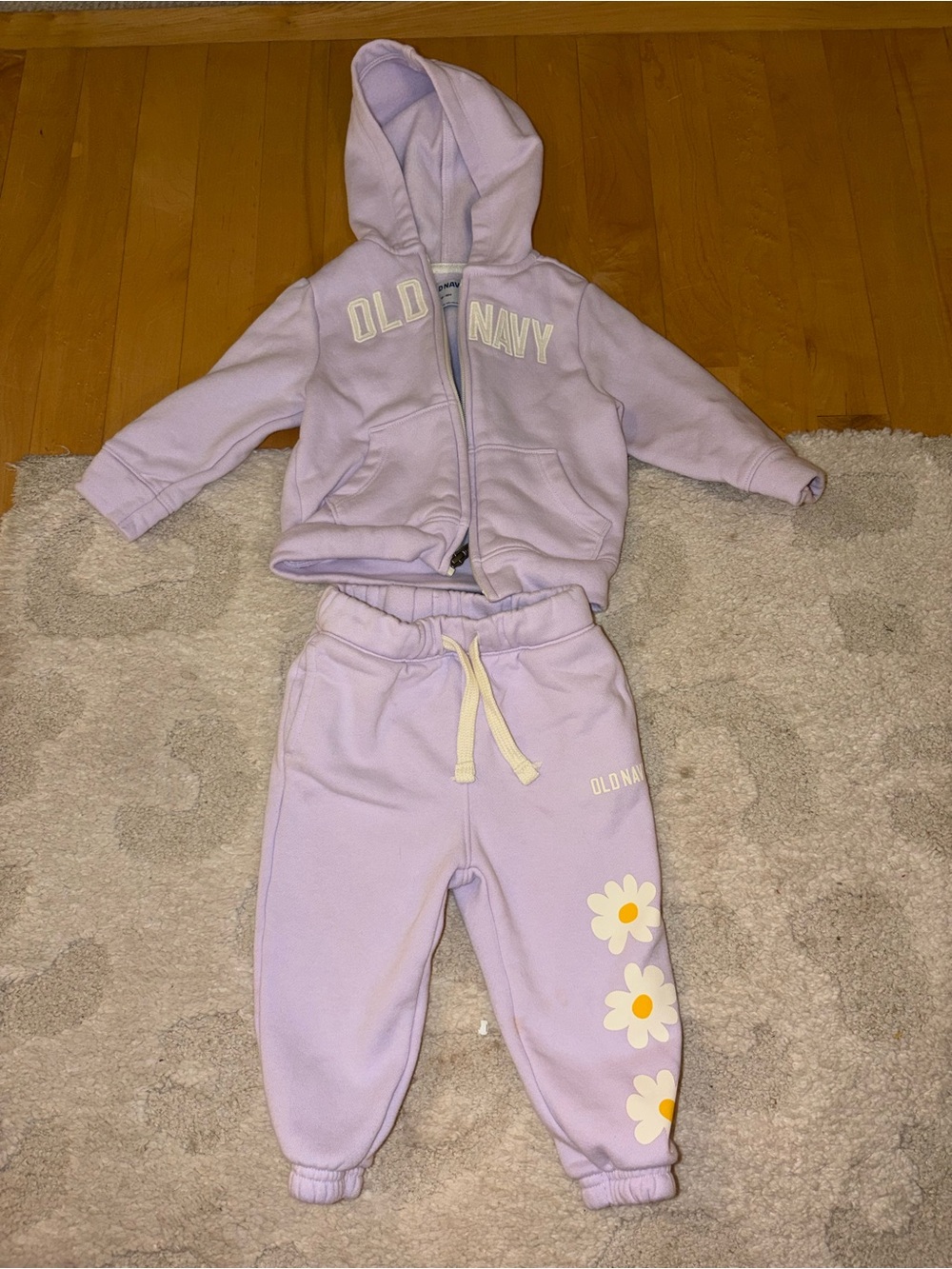 Old Navy Lavender Hooded Sweatshirt & Jogger Set for Kids